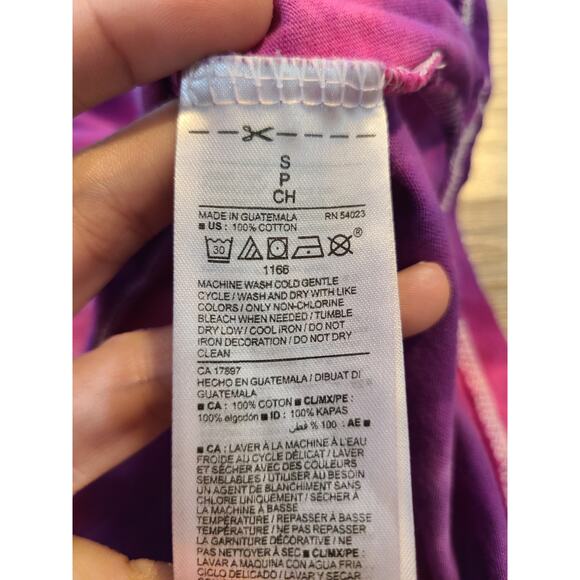 Old navy small women's relaxed fit tie dye "mascara and coffee" tee - Picture 4 of 6